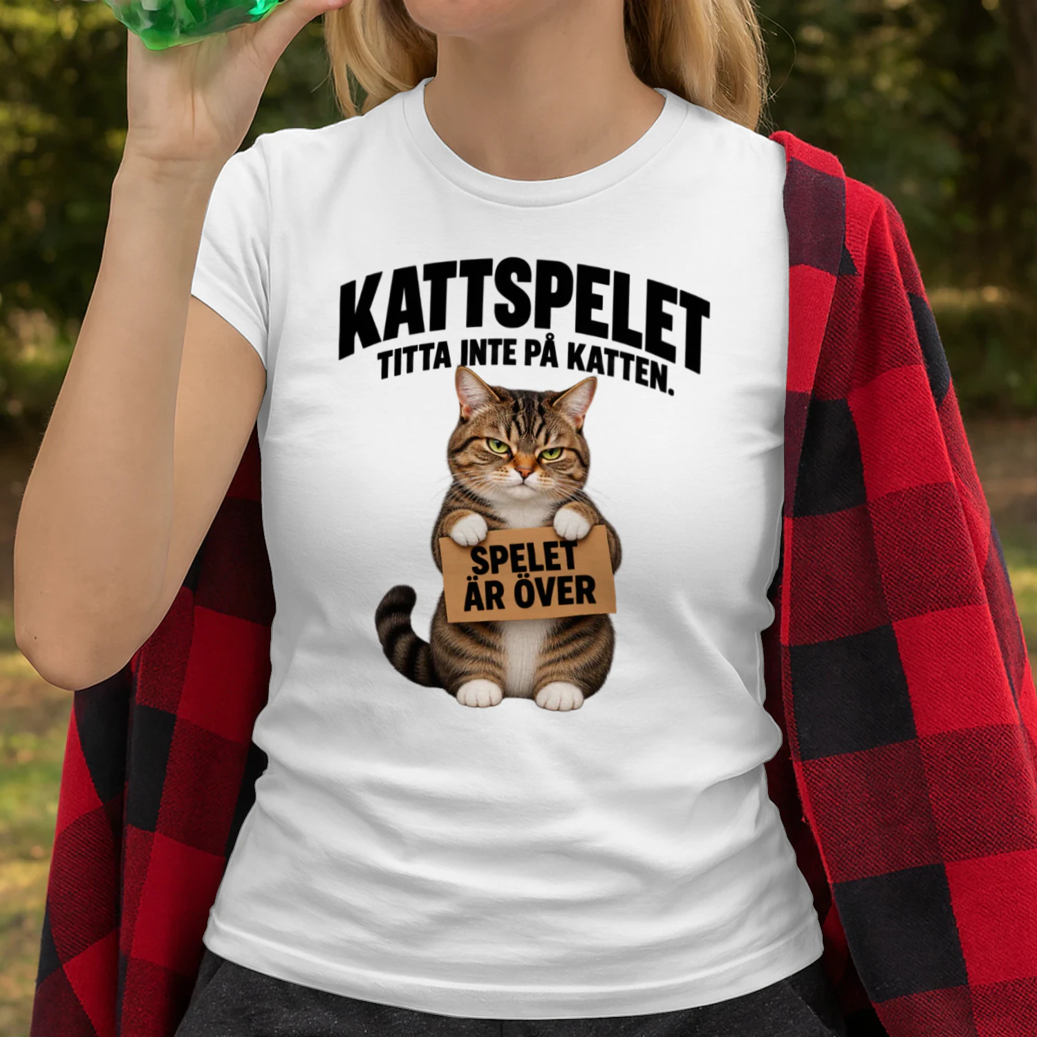 Kattspelet – Spelet Är Över | Rolig Katt-T-shirt
