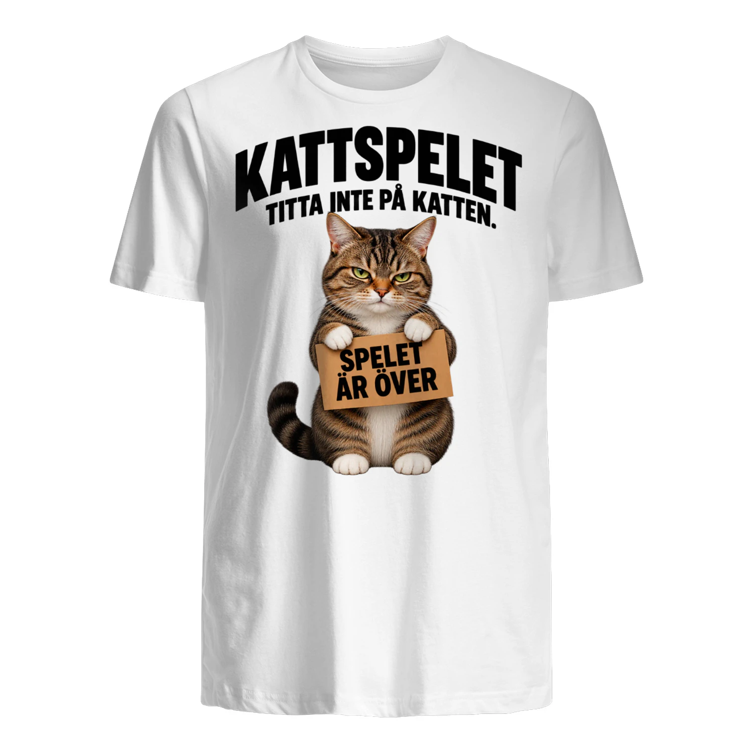 Kattspelet – Spelet Är Över | Rolig Katt-T-shirt