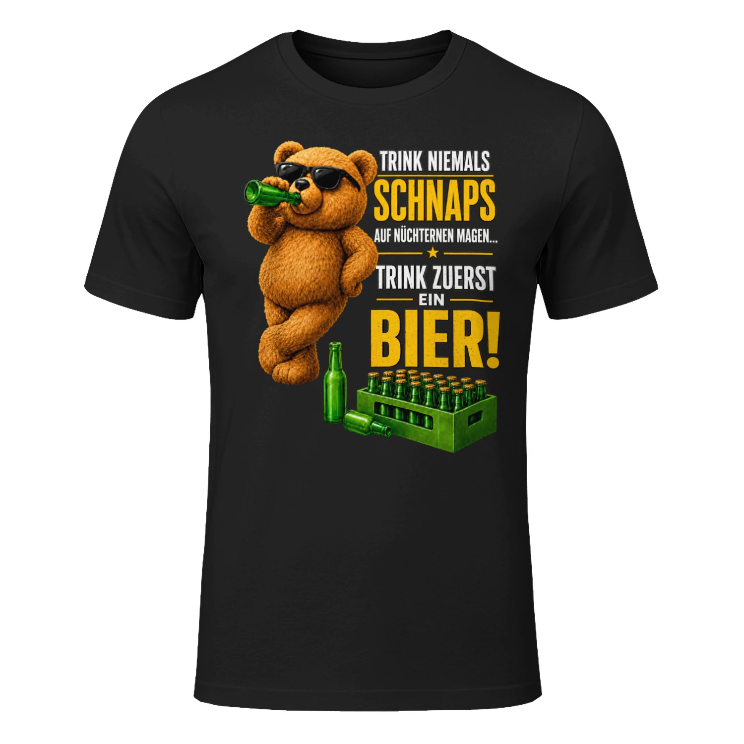 Erst Bier, Dann Schnaps – Lustiges Herren T-Shirt