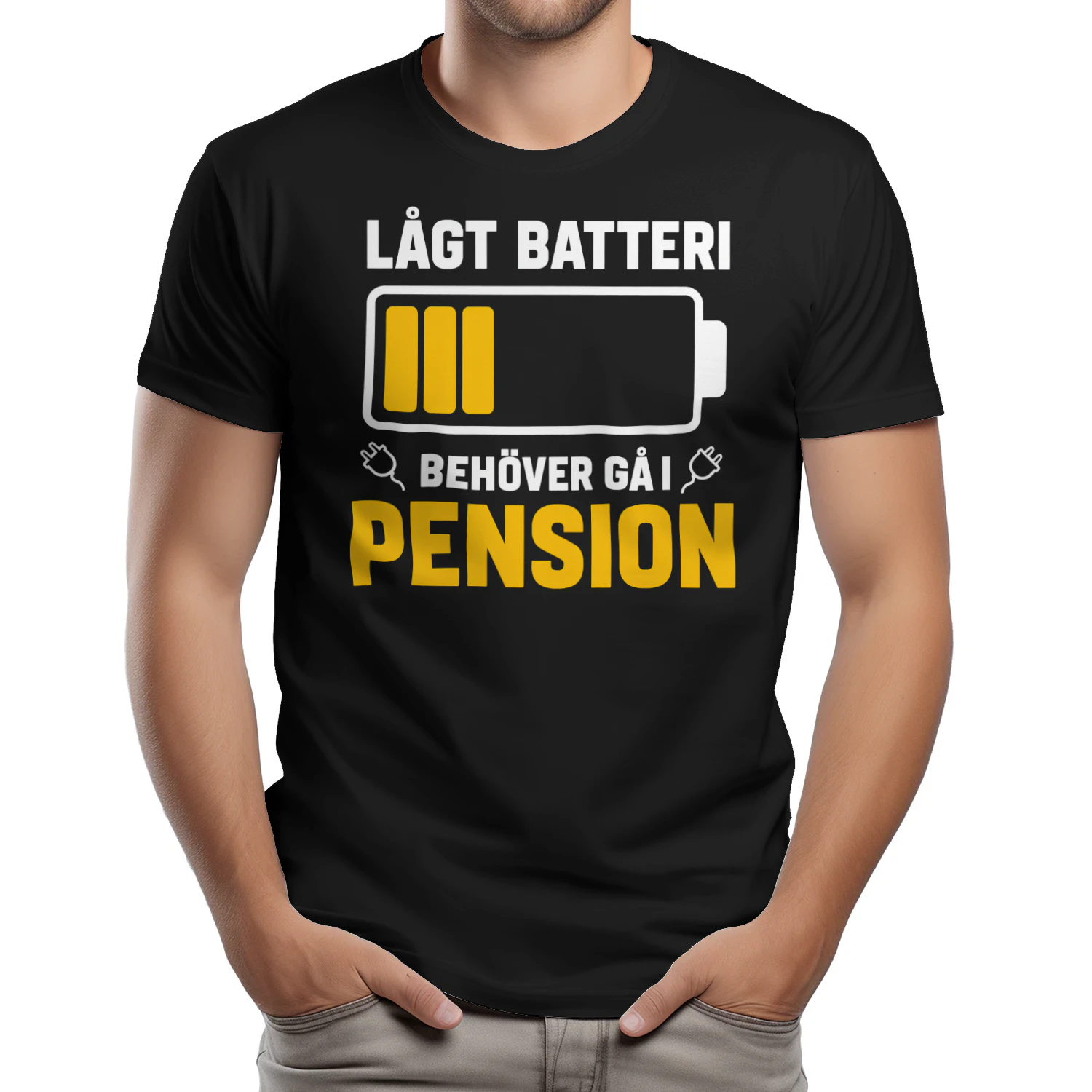 T-shirten | LÅGT BATTERI BEHÖVER GÅ I PENSION