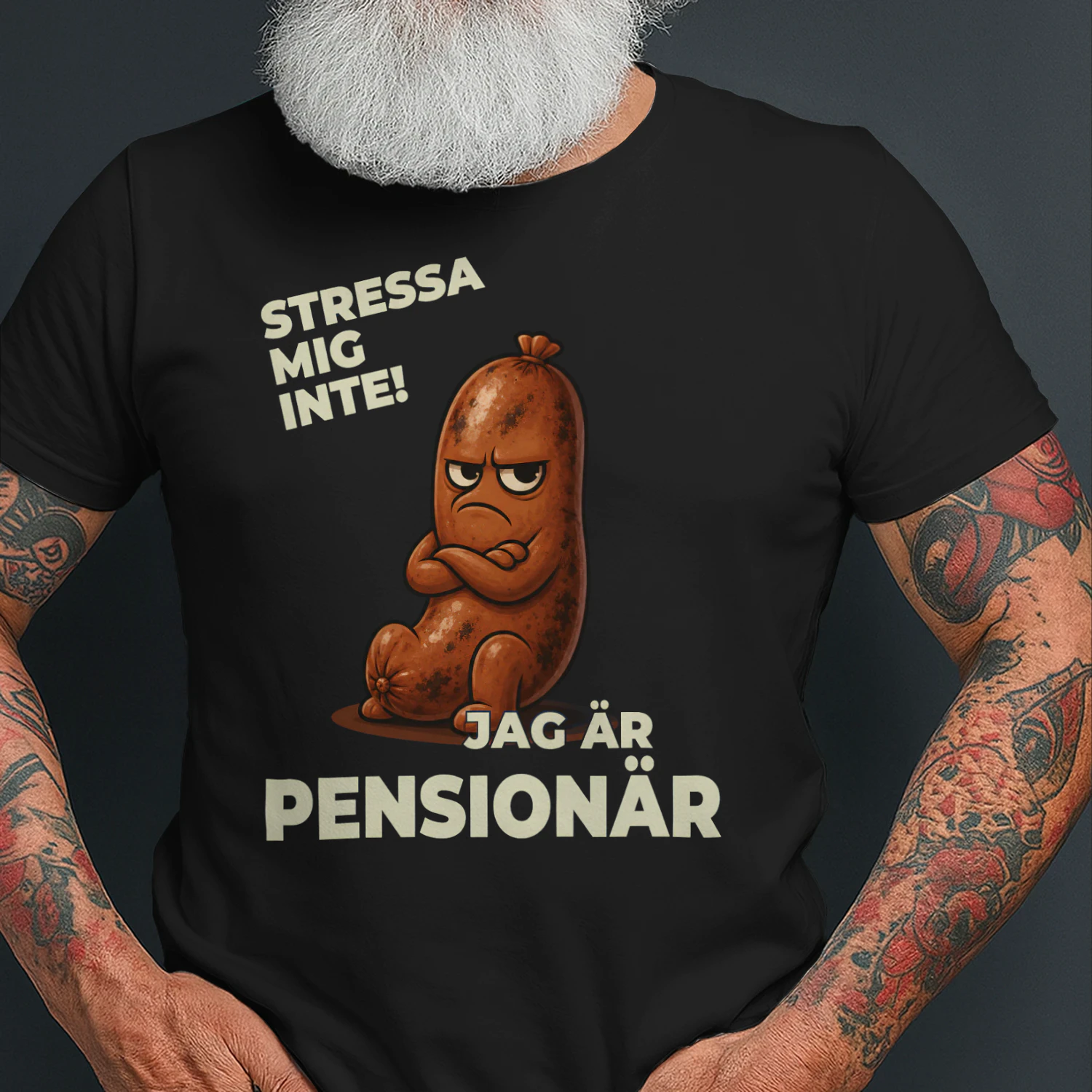 T-shirt Swedish- stressa mig inte! jag är pensionär