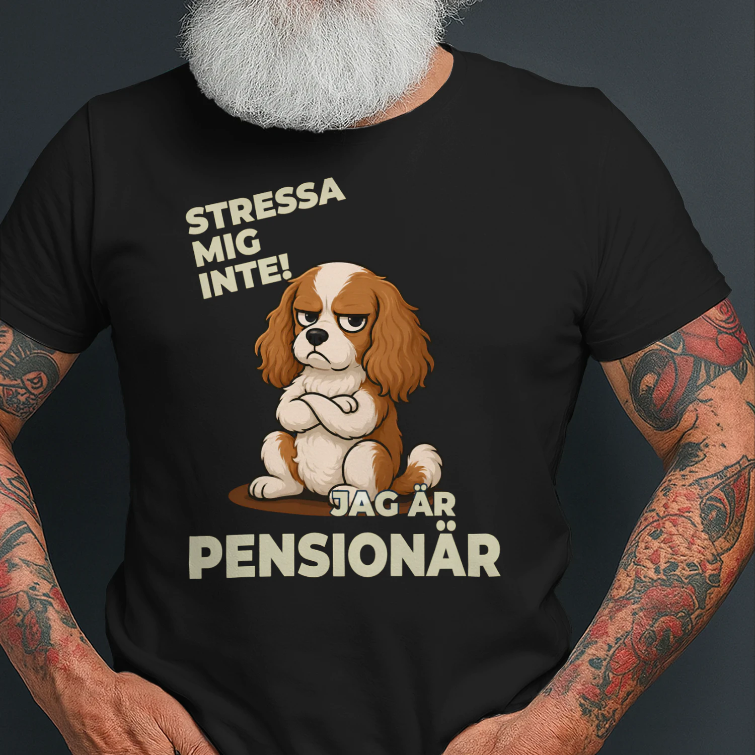 T-shirt Swedish- stressa mig inte! jag är pensionär