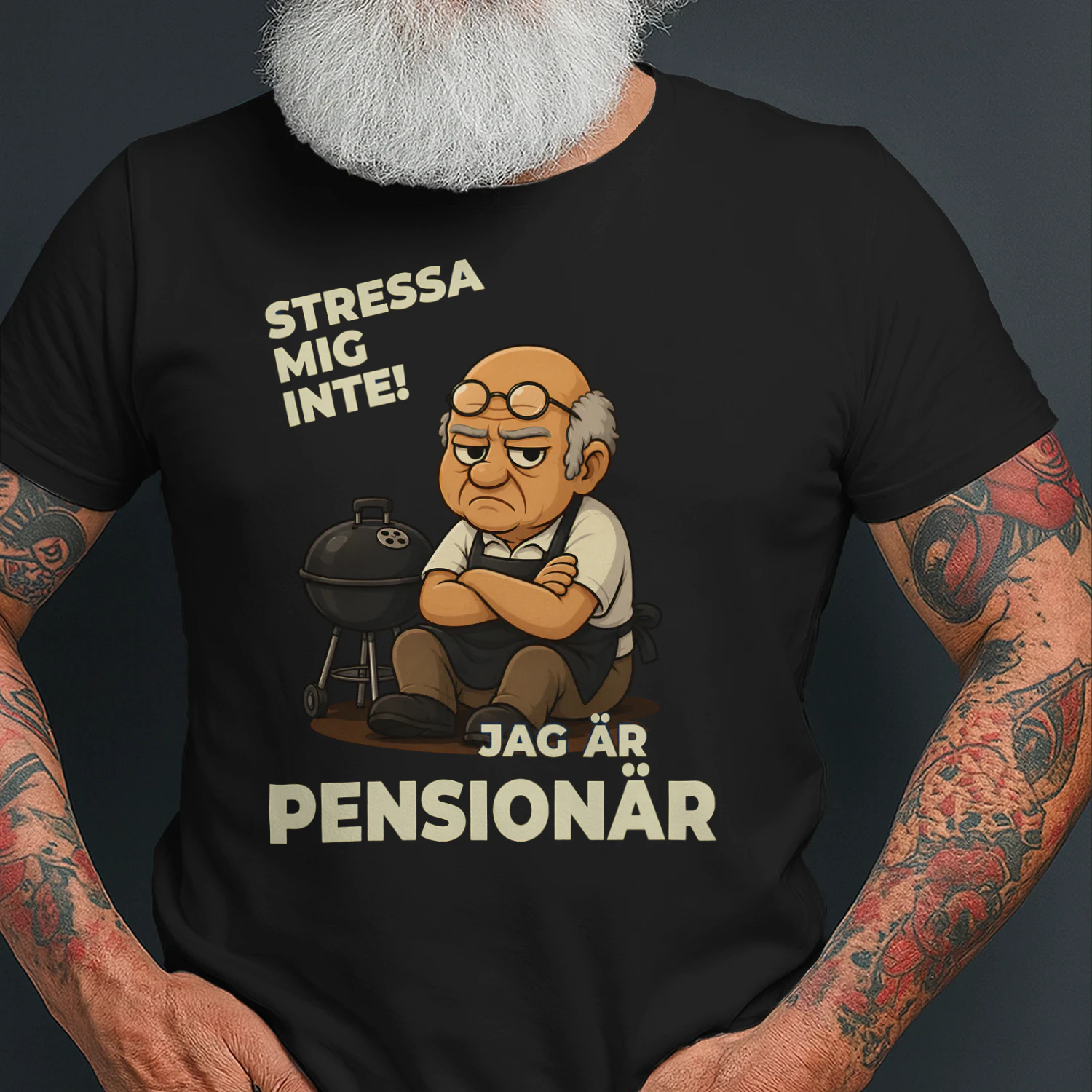 T-shirt Swedish- stressa mig inte! jag är pensionär