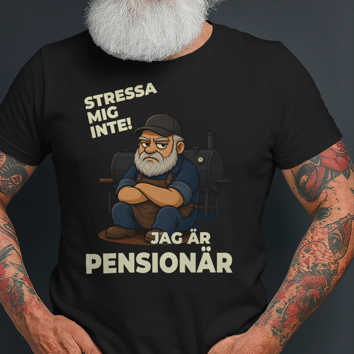 T-shirt Swedish- stressa mig inte! jag är pensionär