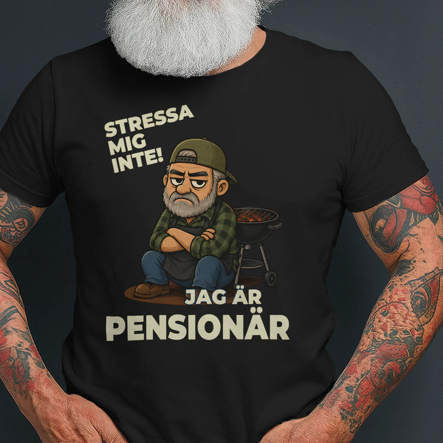 T-shirt Swedish- stressa mig inte! jag är pensionär