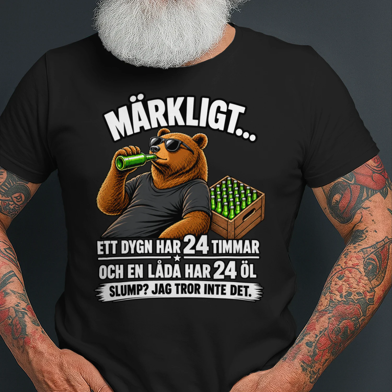24 Timmar – 24 Öl – Rolig T-Shirt