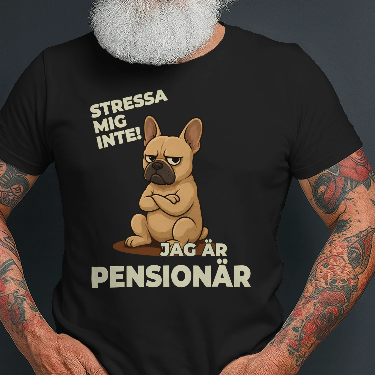 T-shirt Swedish- stressa mig inte! jag är pensionär