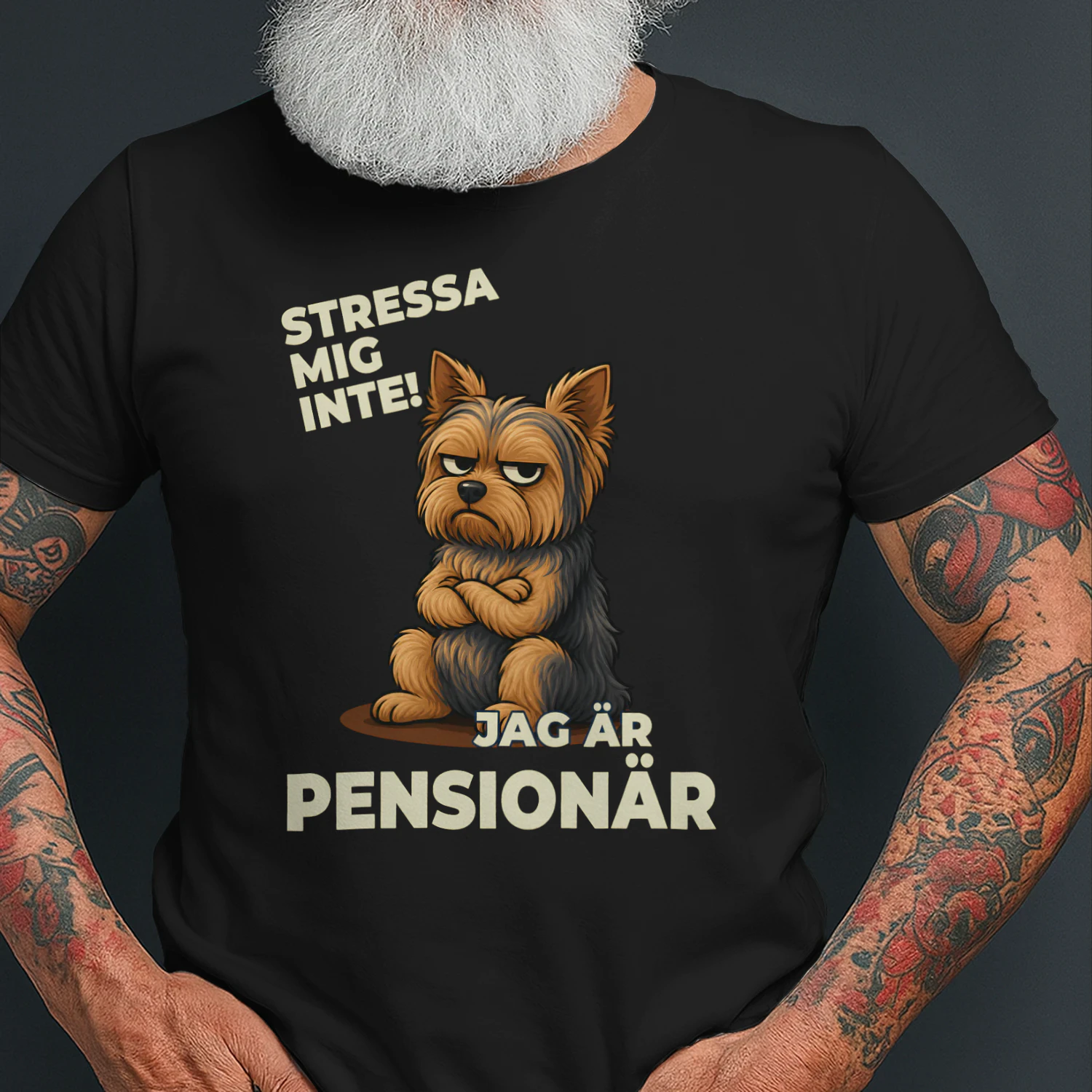 T-shirt Swedish- stressa mig inte! jag är pensionär 