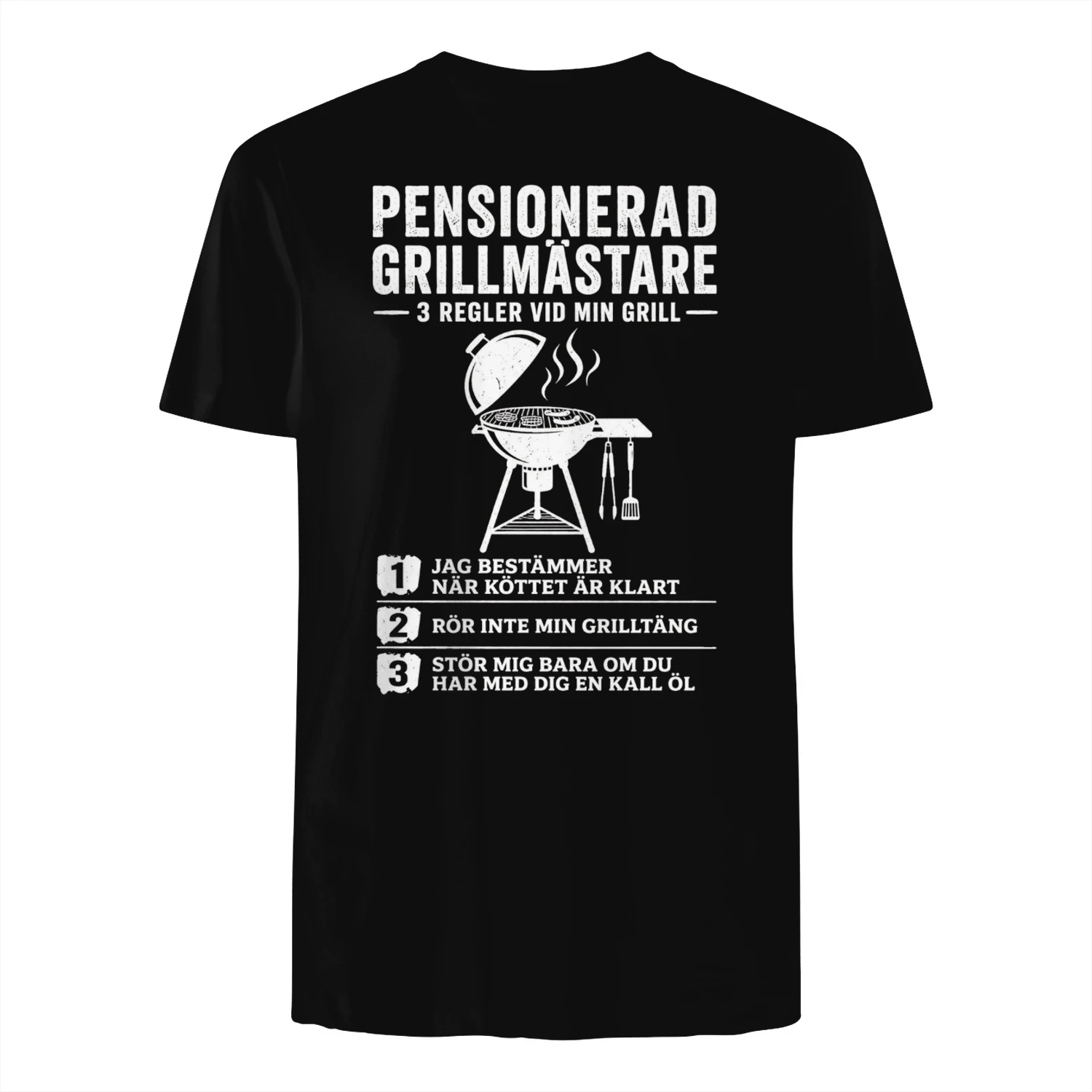 En rolig T-shirt för pensionären som älskar grillning och bestämmer vid grillen.