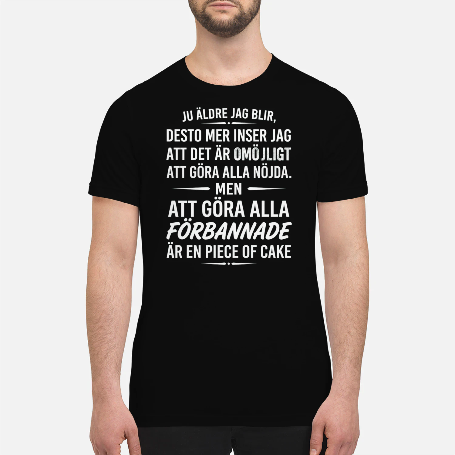  Sarkastisk t-shirt med svenskt citat – Perfekt present Ju äldre jag blir – Den klassiska sanningen"  (⭐⭐⭐⭐⭐)