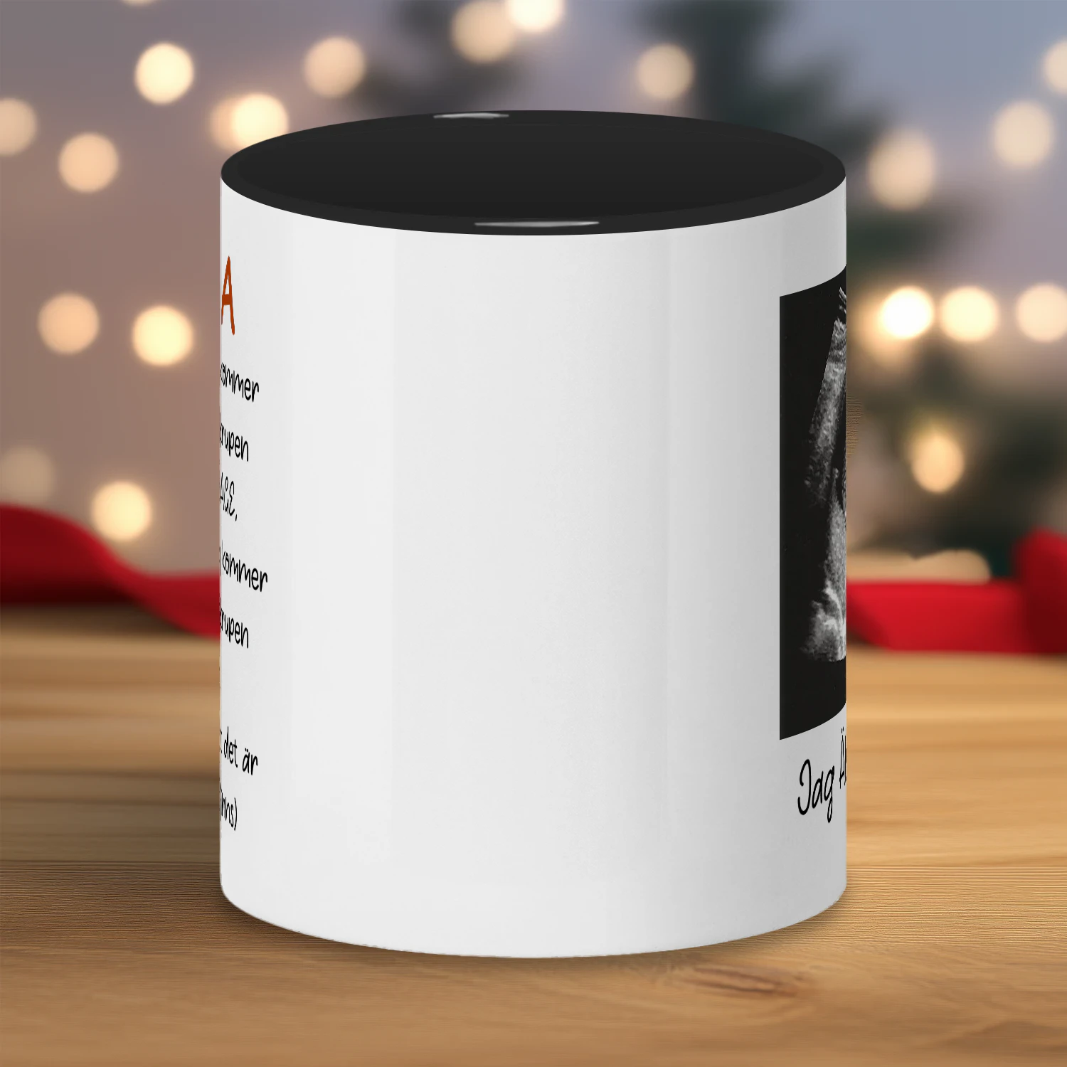 Personlig Mugg Med Bebisens Ultraljudsbild | Present Till Blivande Pappa | Fars Dag Jul Och Födelsedag