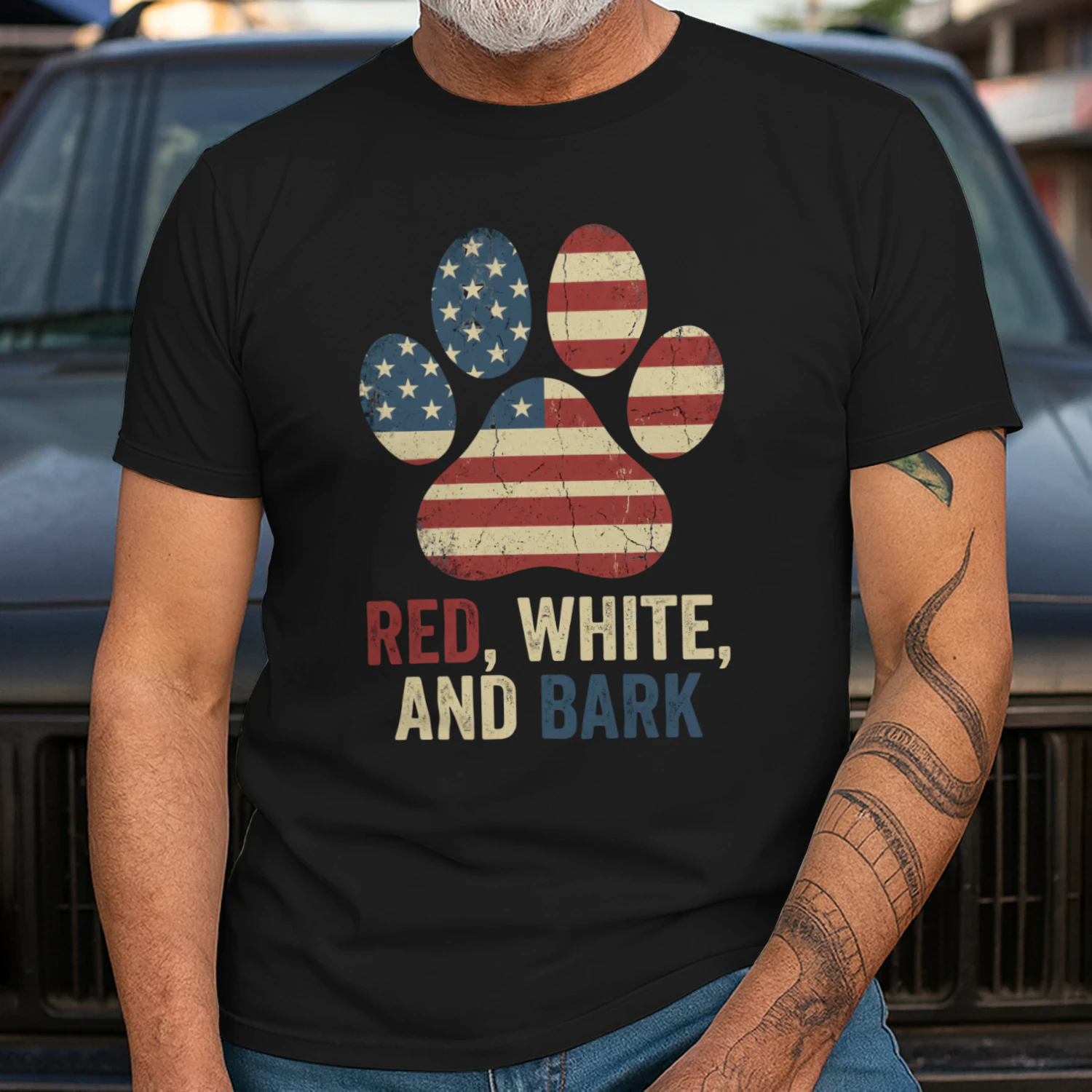 Land of the Free Home of the Bark 4th of July Golden Retriever Shirt - Funny Patriotic Dog Lover T-Shirt