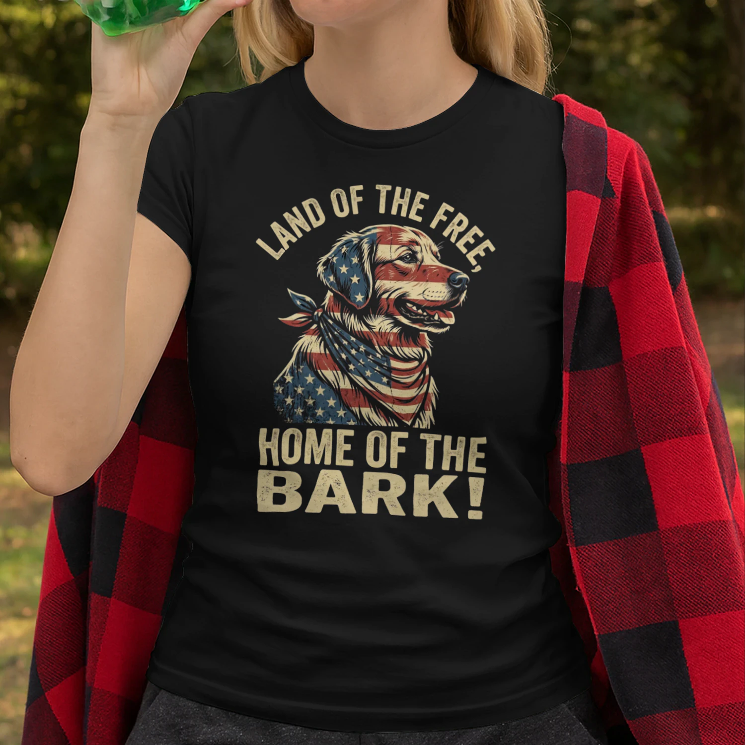 Red White and Bark 4th of July Dog Paw Shirt - Vintage Patriotic Dog Lover T-Shirt