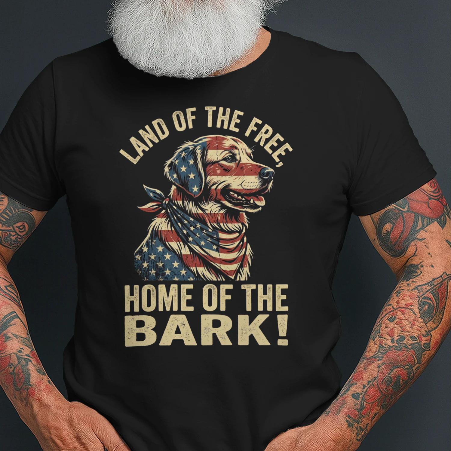 Red White and Bark 4th of July Dog Paw Shirt - Vintage Patriotic Dog Lover T-Shirt