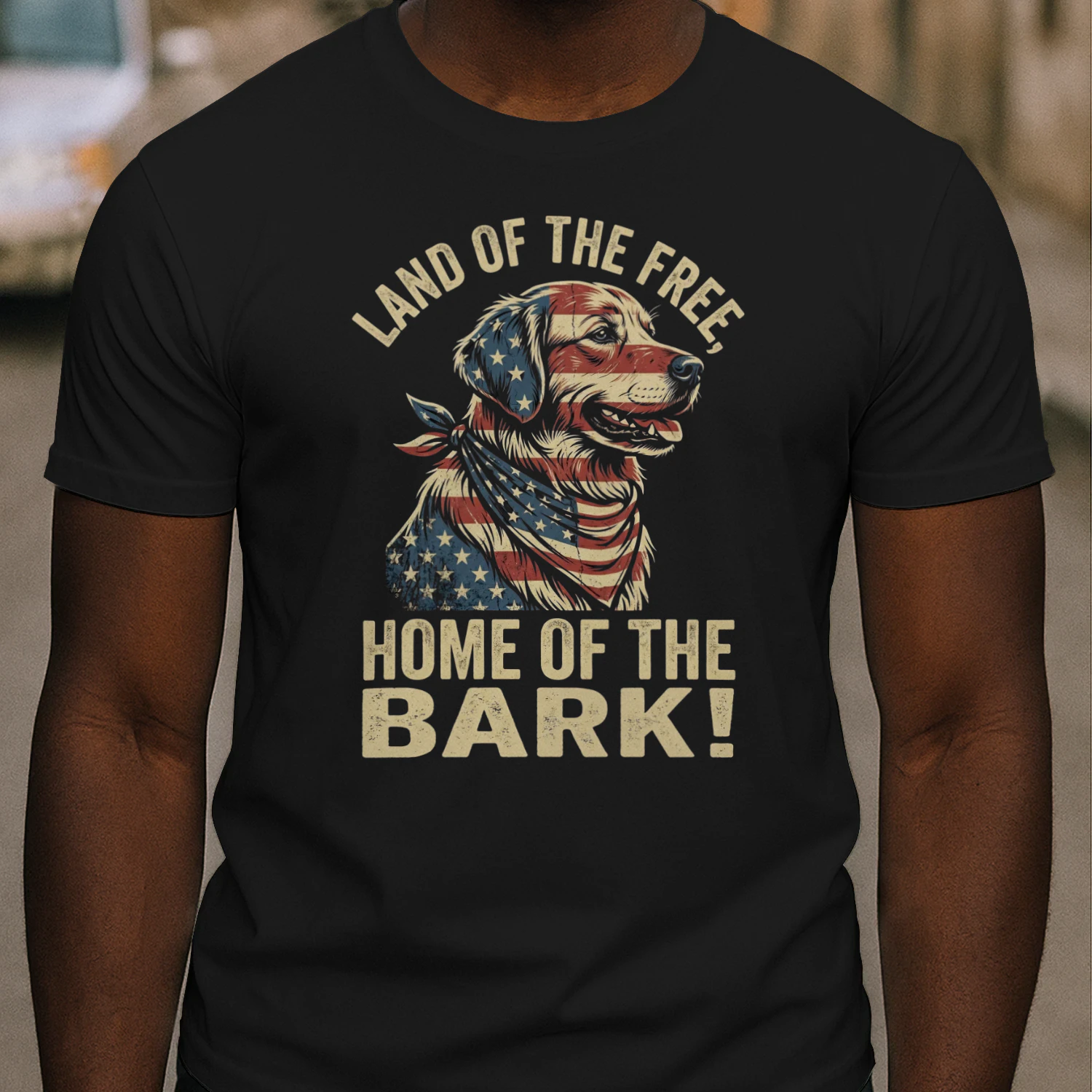 Red White and Bark 4th of July Dog Paw Shirt - Vintage Patriotic Dog Lover T-Shirt