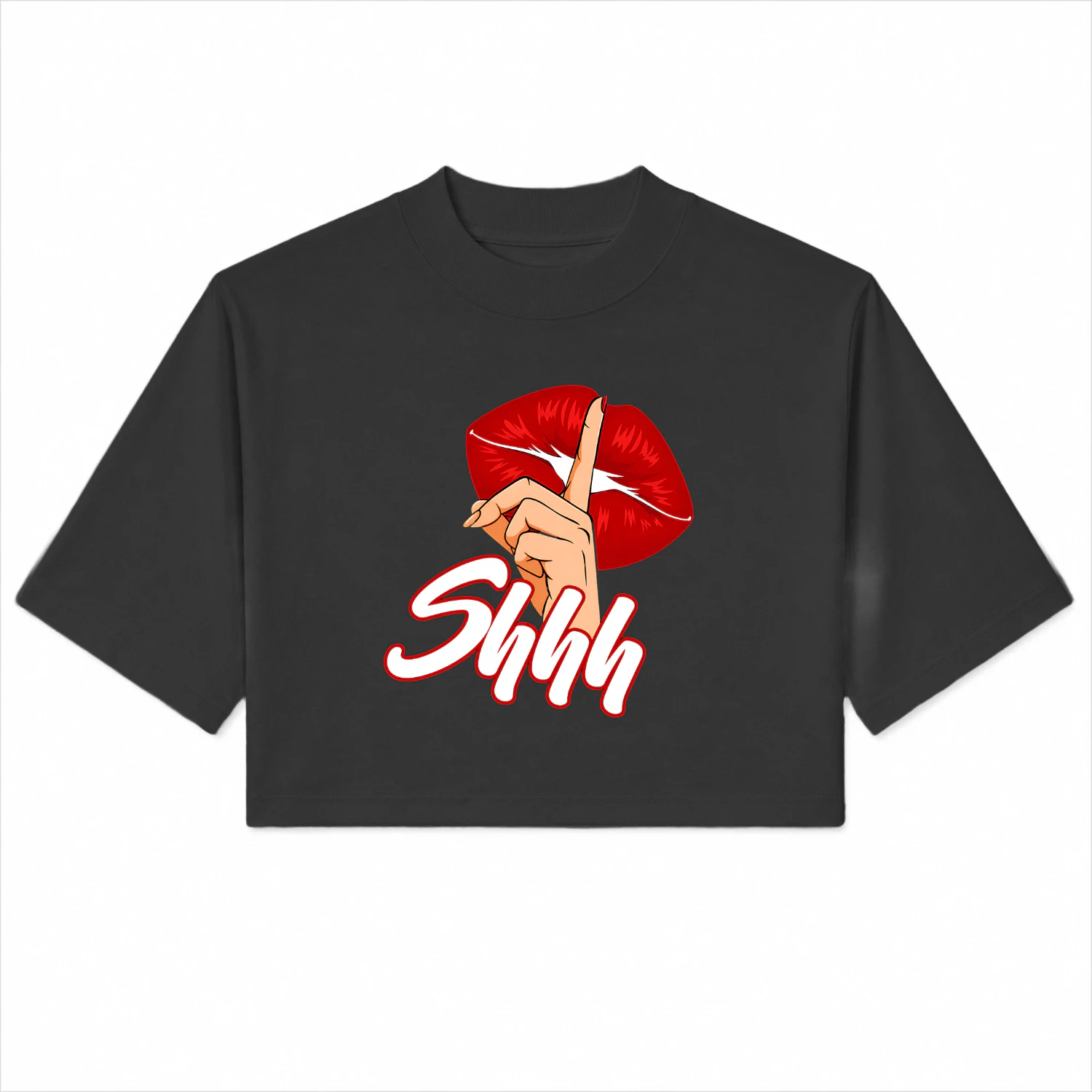 T-shirt "Shhh Silence Lips"