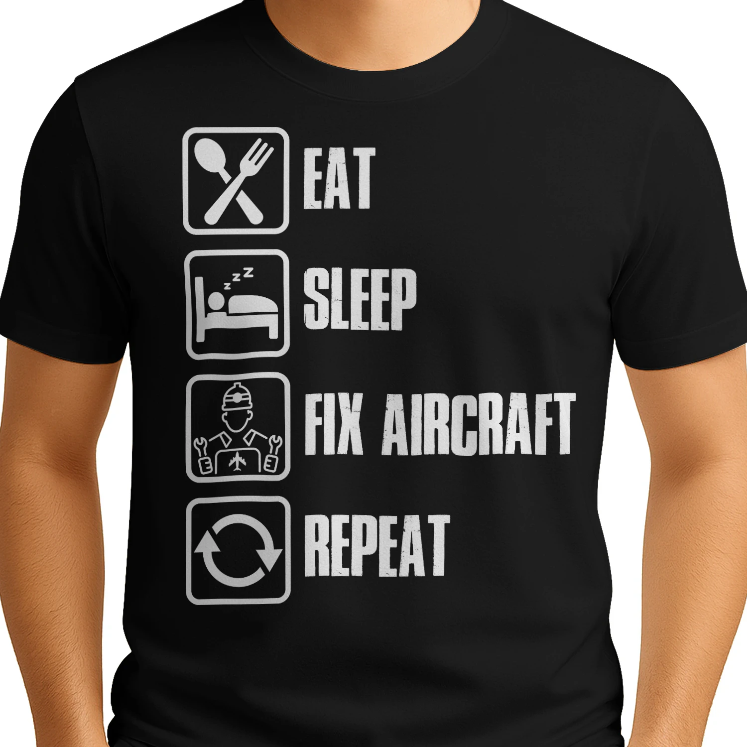 EAT - SLEEP - FIX AIRCRAFT - REPEAT