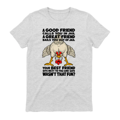 Funny Chicken Best Friends Jail & Bail T-Shirt