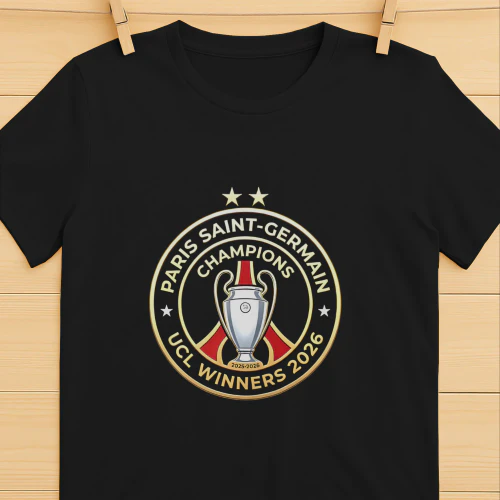 PSG Champions UCL Winners 2026 logo shirt