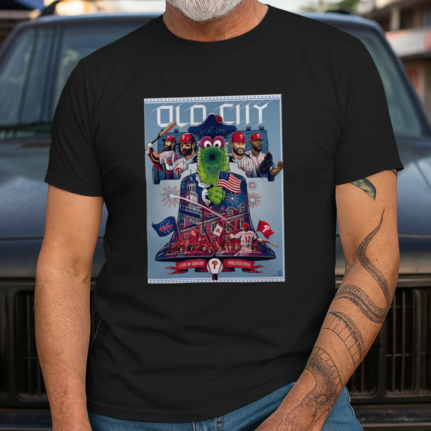 Bryce Harper Kyle Schwarber Philadelphia Phillies The Phanatic Old City I Love My Country MLB All-Star Game 2026 shirt