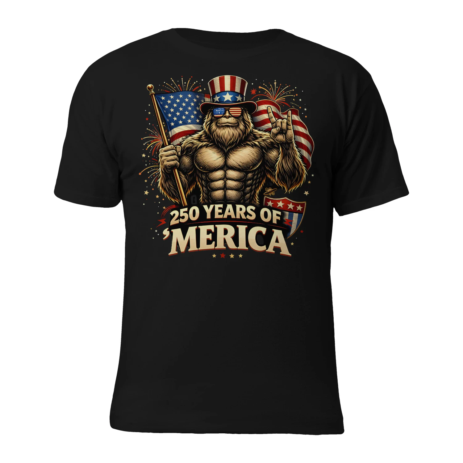 Funny Bigfoot 250 Years Merica USA