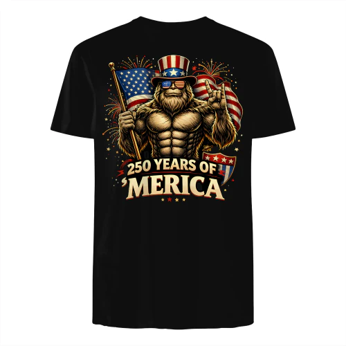 Funny Bigfoot 250 Years Merica USA