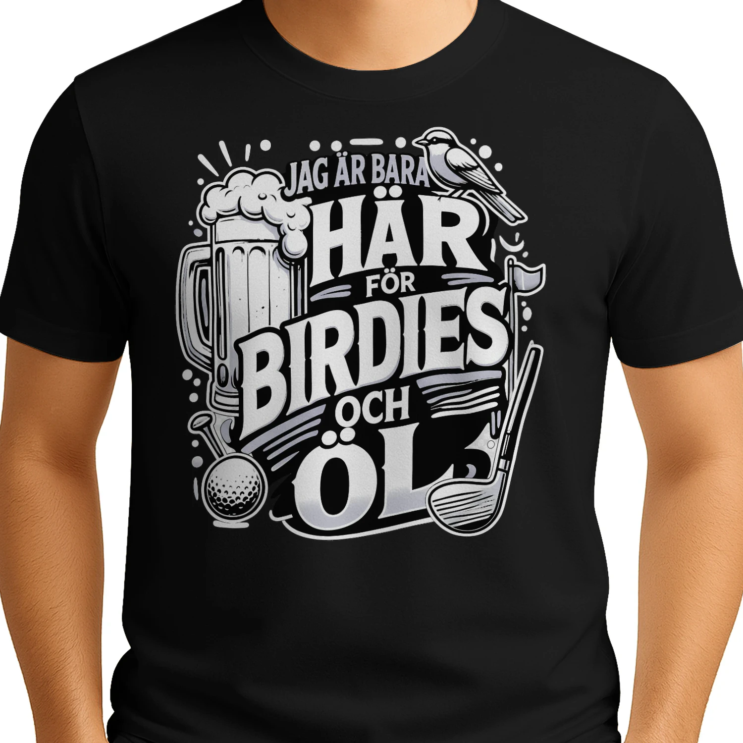 jag ar bara har for birdies och ol golf beer