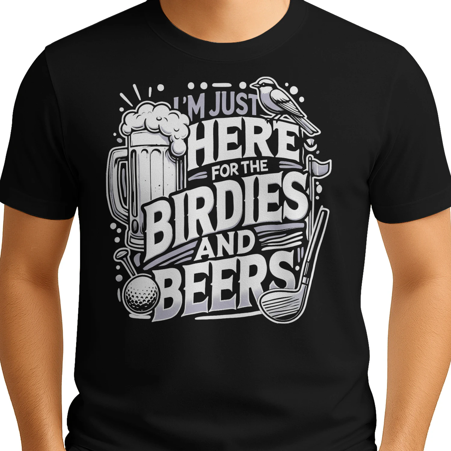 i'm just here for the birdies and beers golf beer