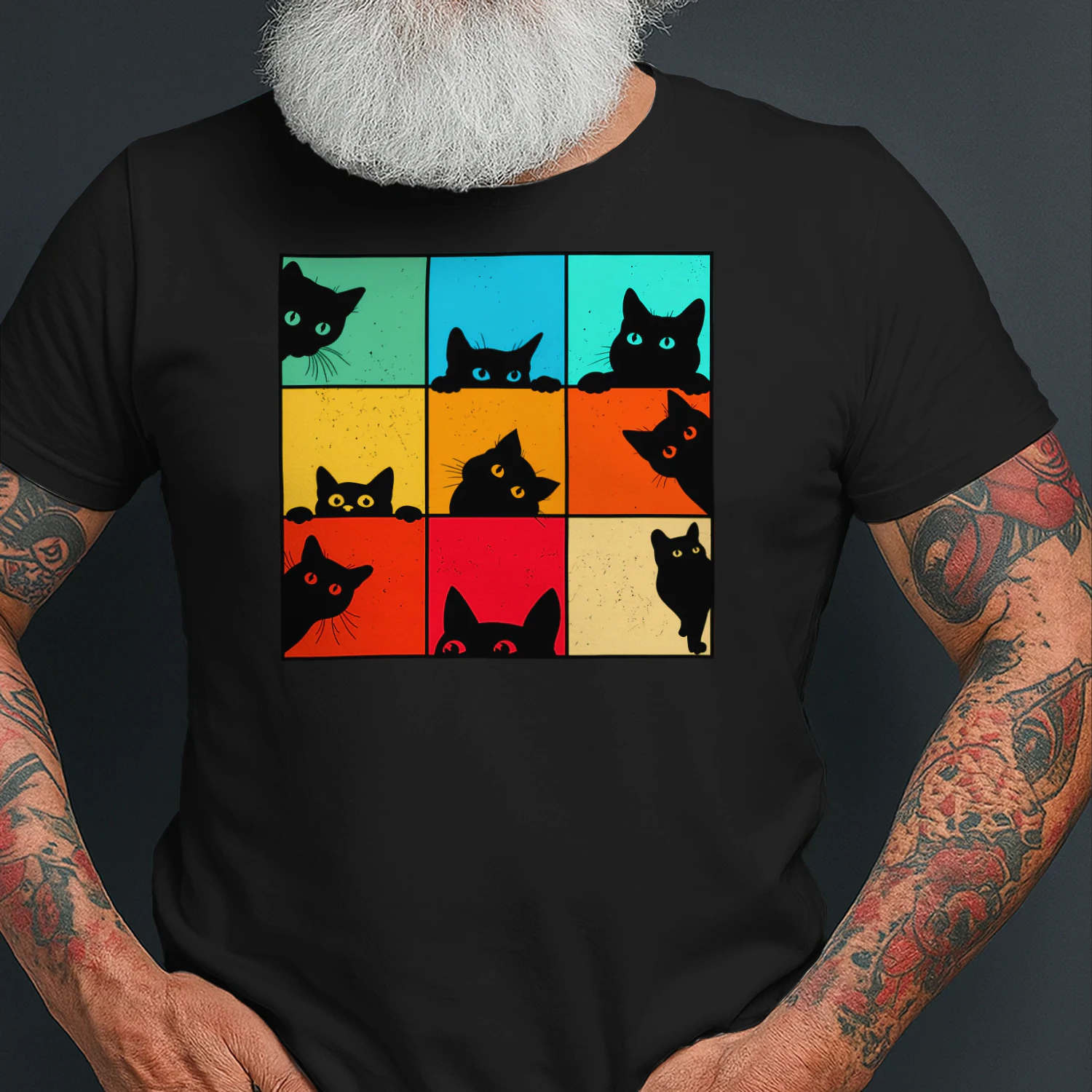 cat grid pop art funny
