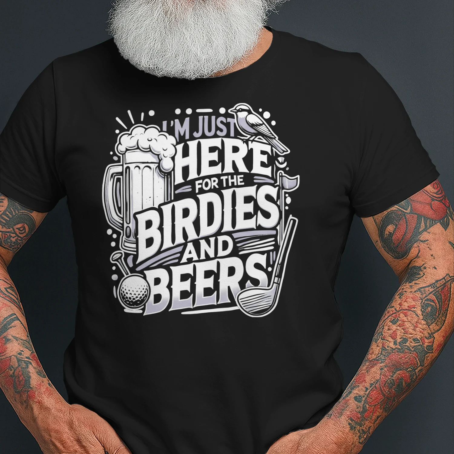 i'm just here for the birdies and beers golf beer