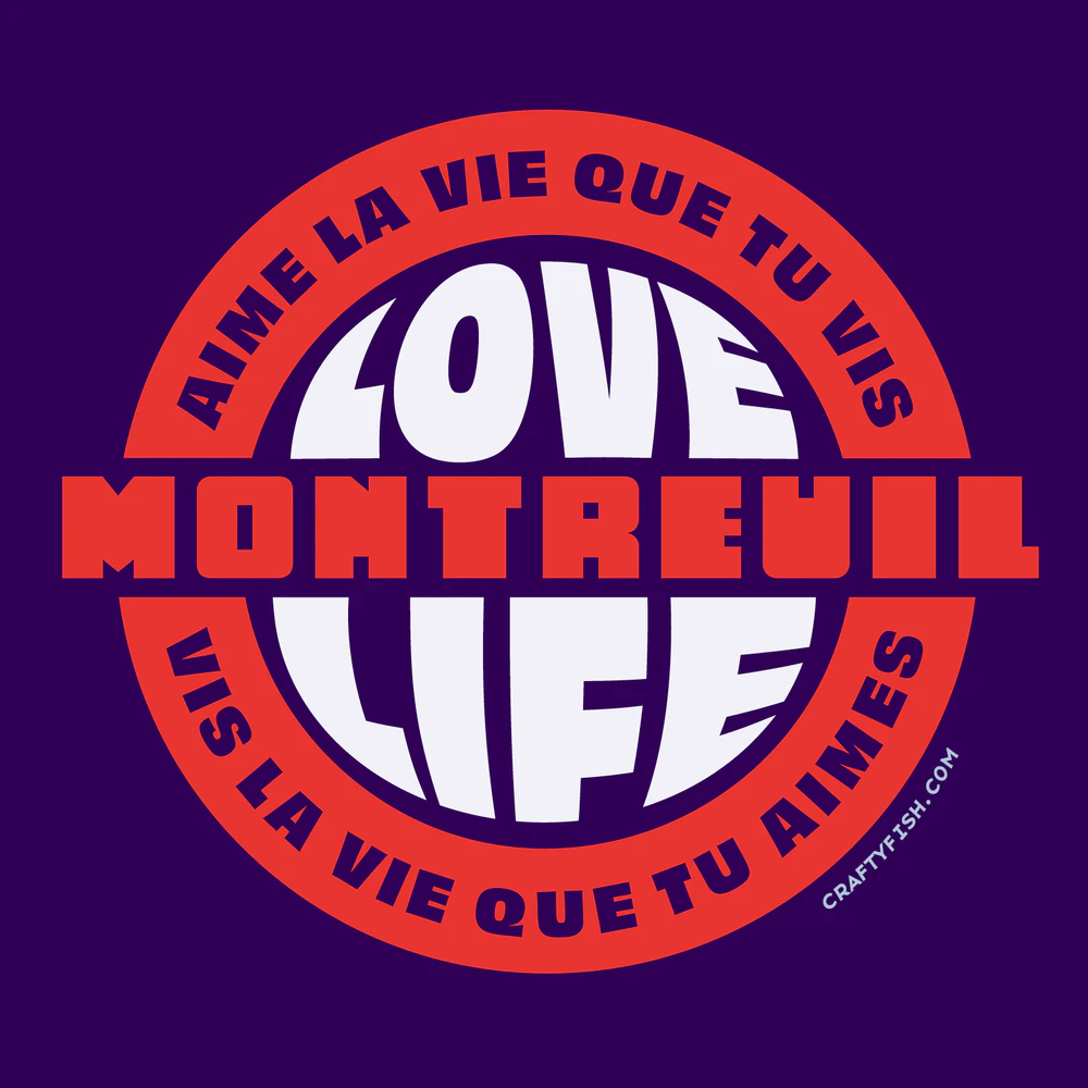 Montreuil-LOVE LIFE womens fitted tee