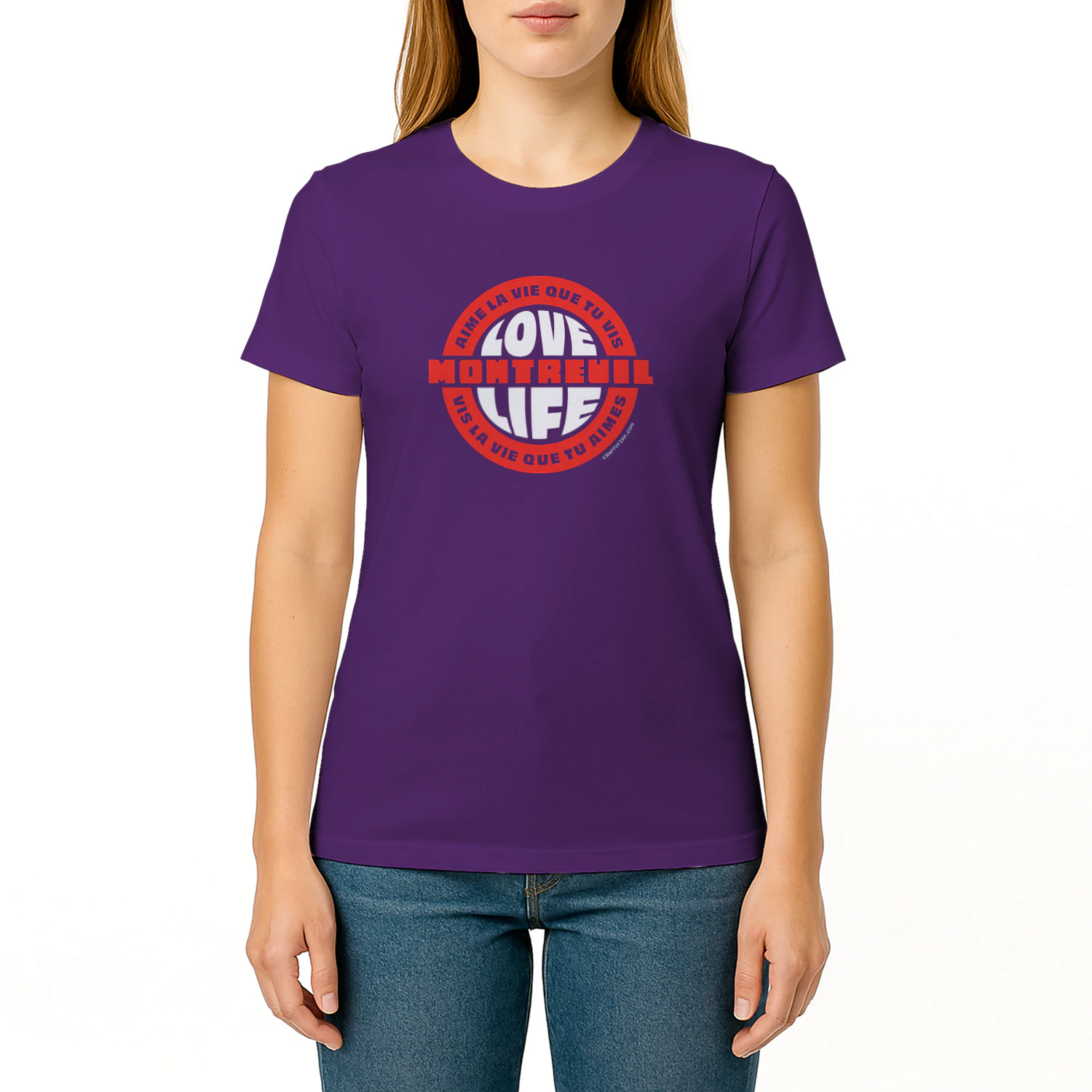 Montreuil-LOVE LIFE womens fitted tee