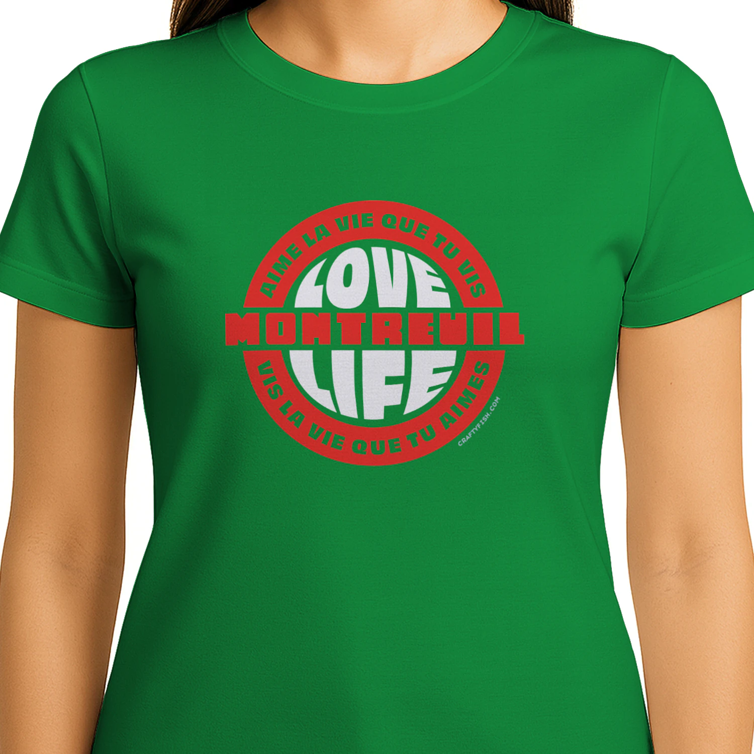 Montreuil-LOVE LIFE womens fitted tee