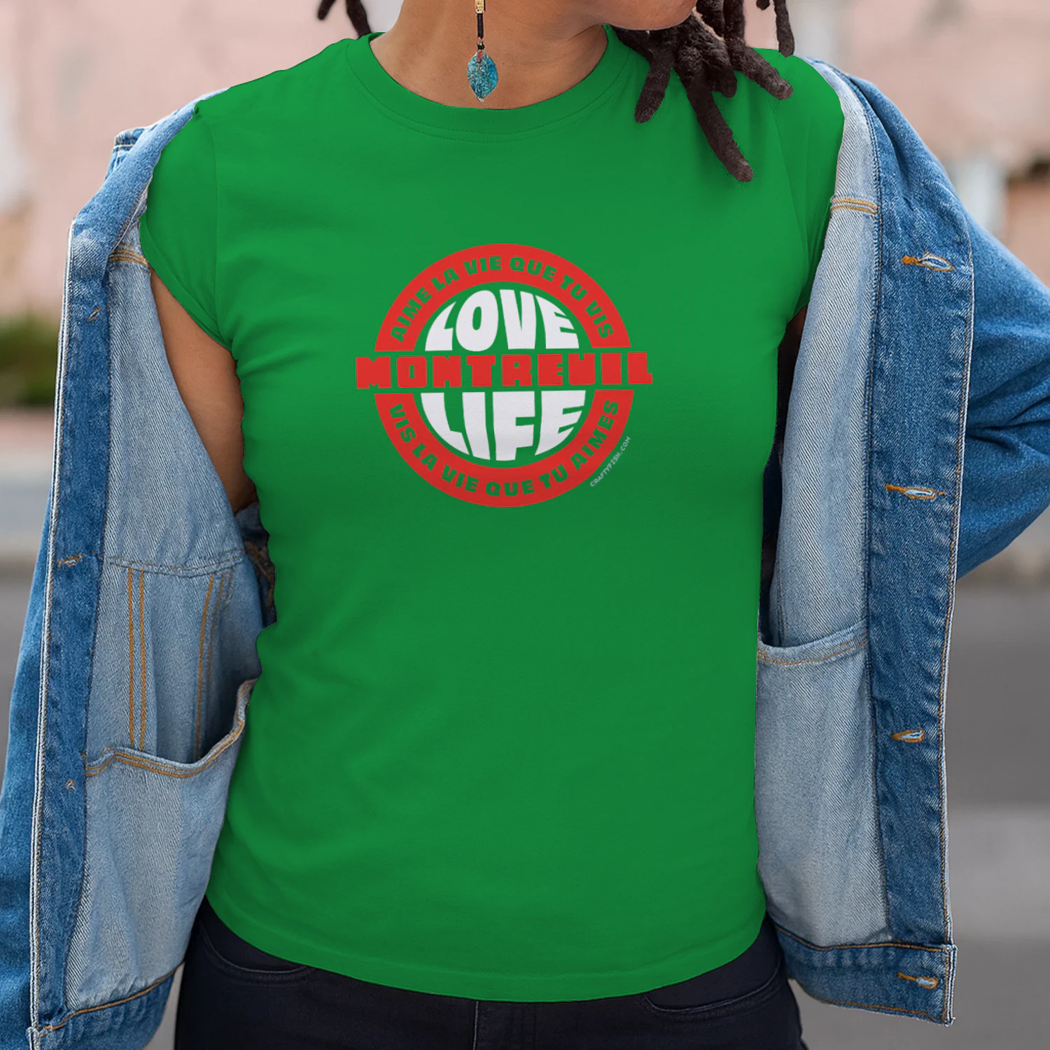 Montreuil-LOVE LIFE womens fitted tee