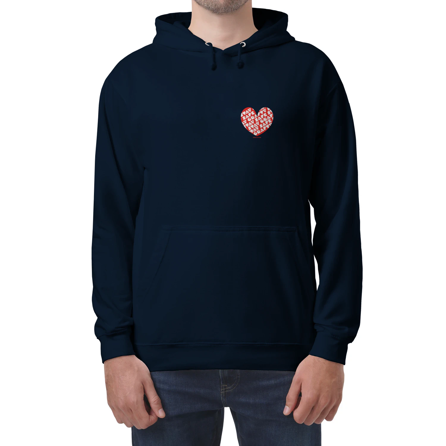 Stay Safe Stay Crafty Heart Unisex Hoodie