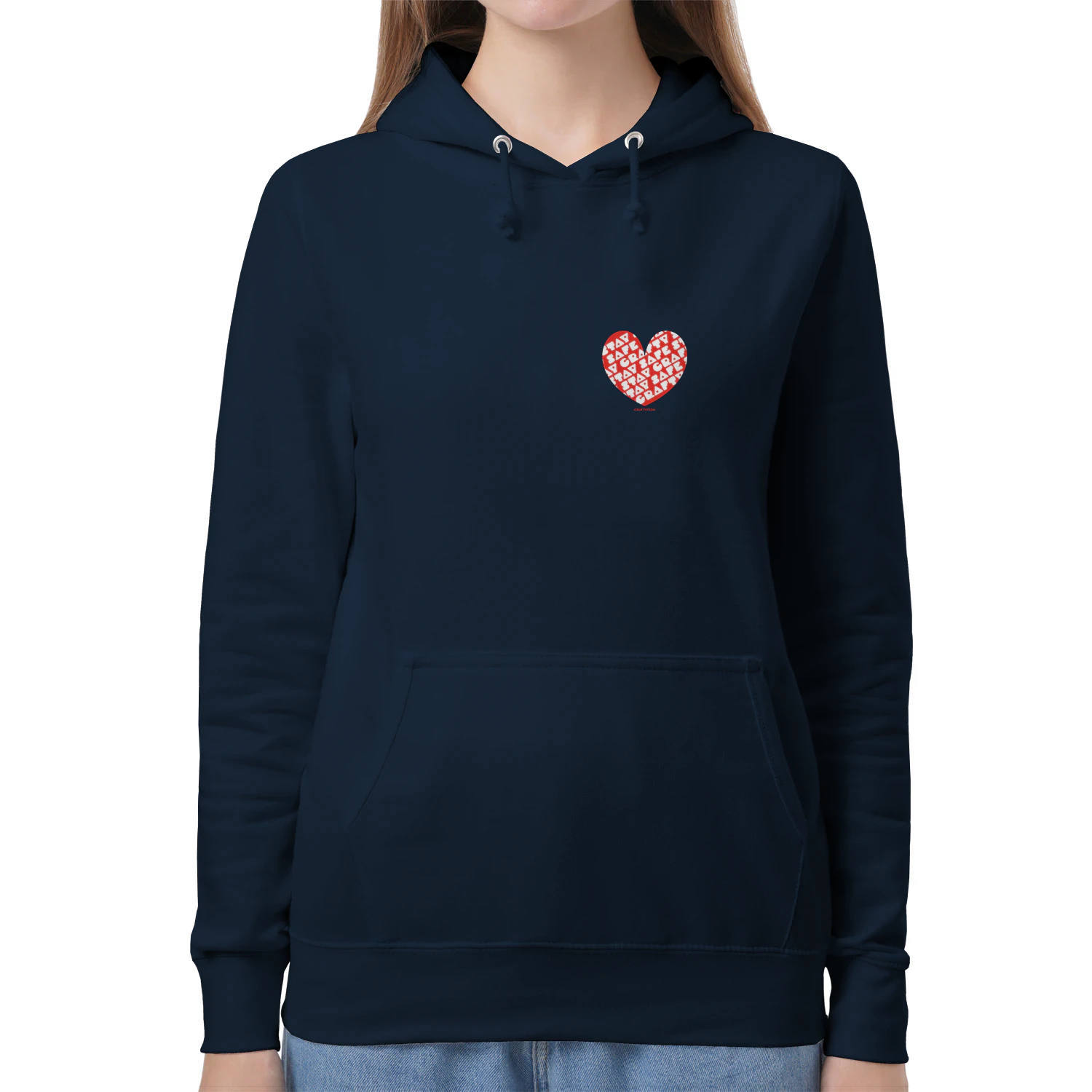 Stay Safe Stay Crafty Heart Unisex Hoodie