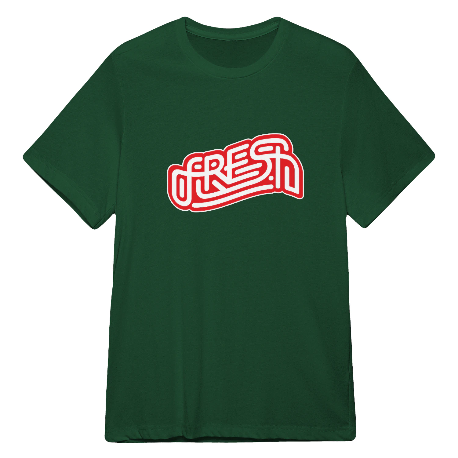 Fresh red and white retro typographic unisex premium tee