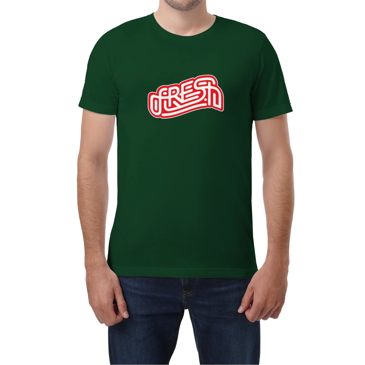 Fresh red and white retro typographic unisex premium tee
