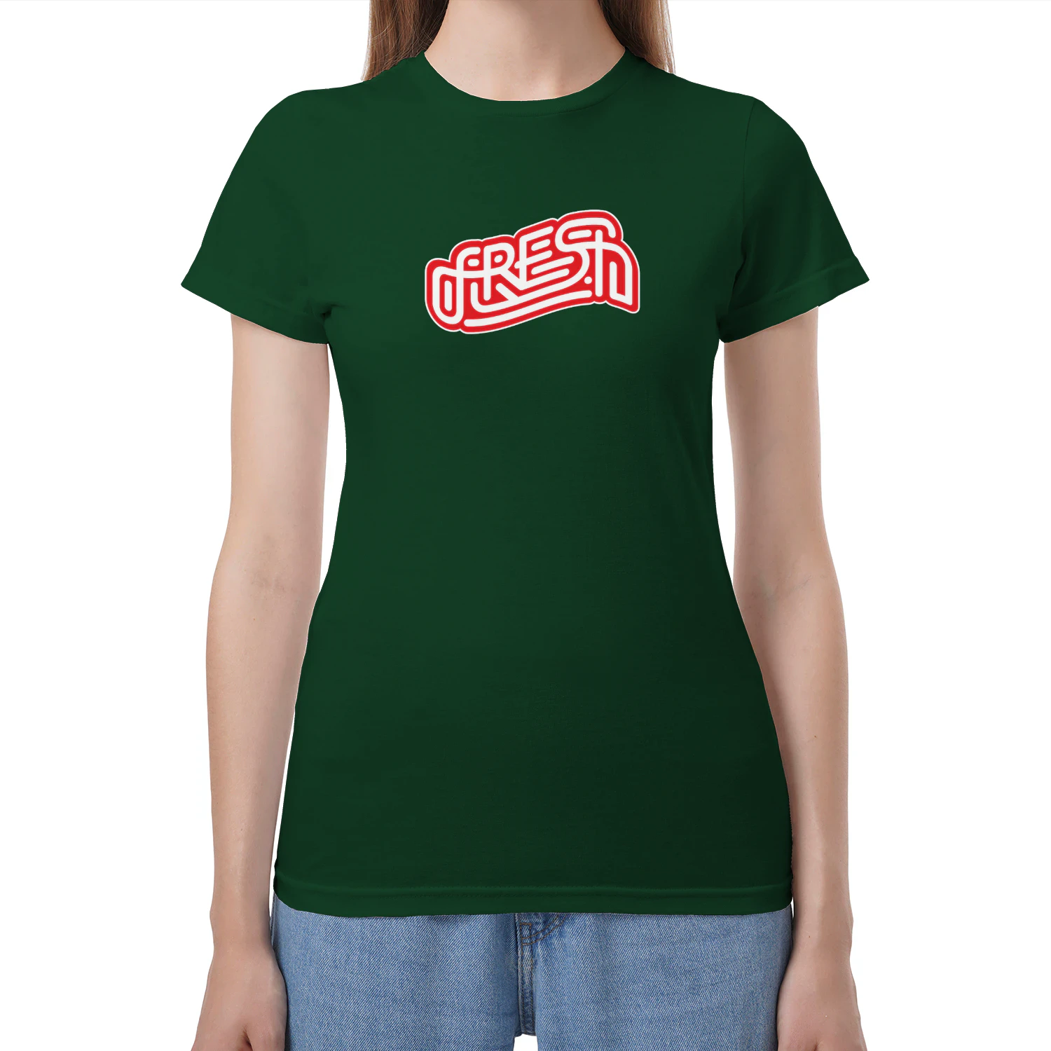 Fresh red and white retro typographic unisex premium tee