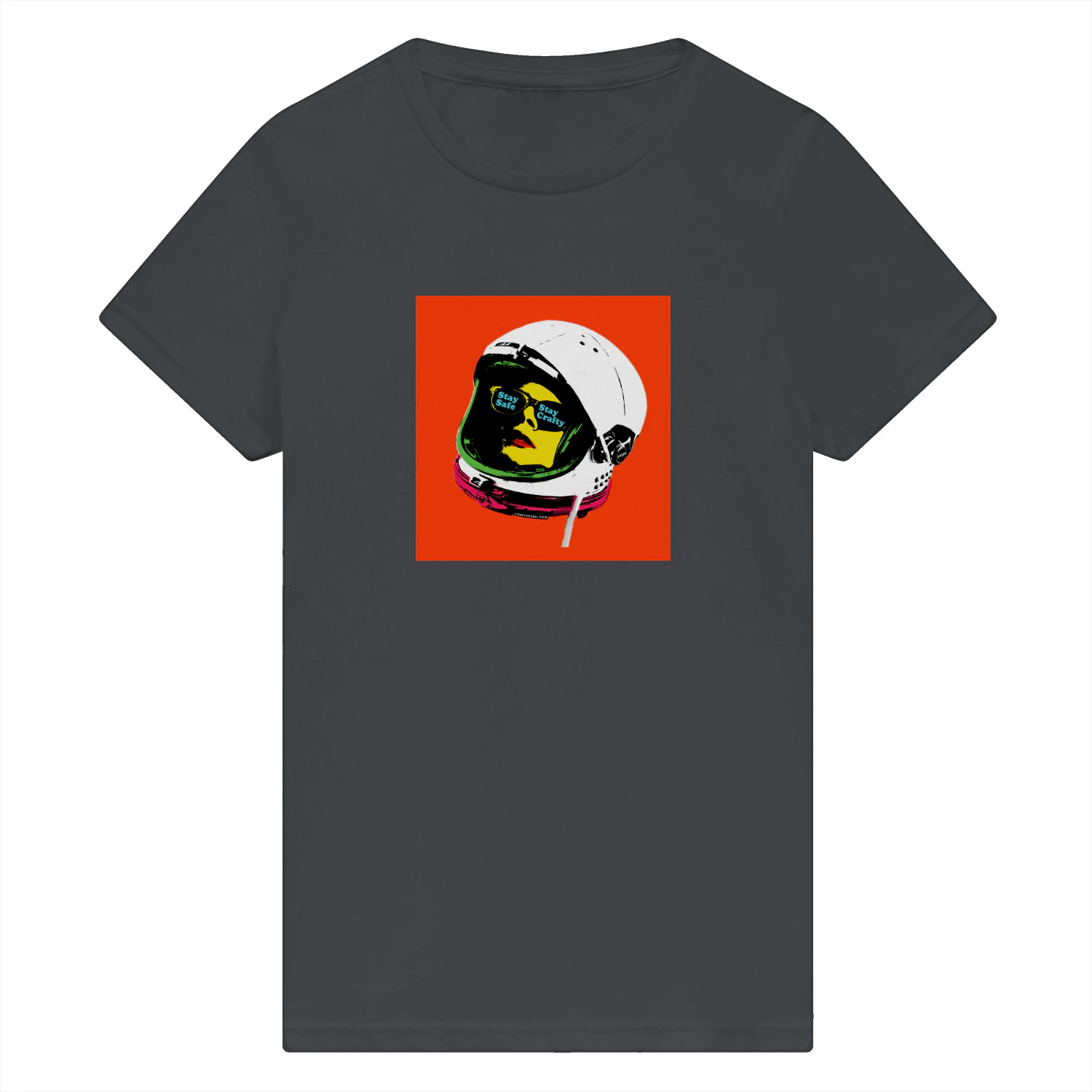 Spaceman Graphic Pop Art Womans Ftted Tee