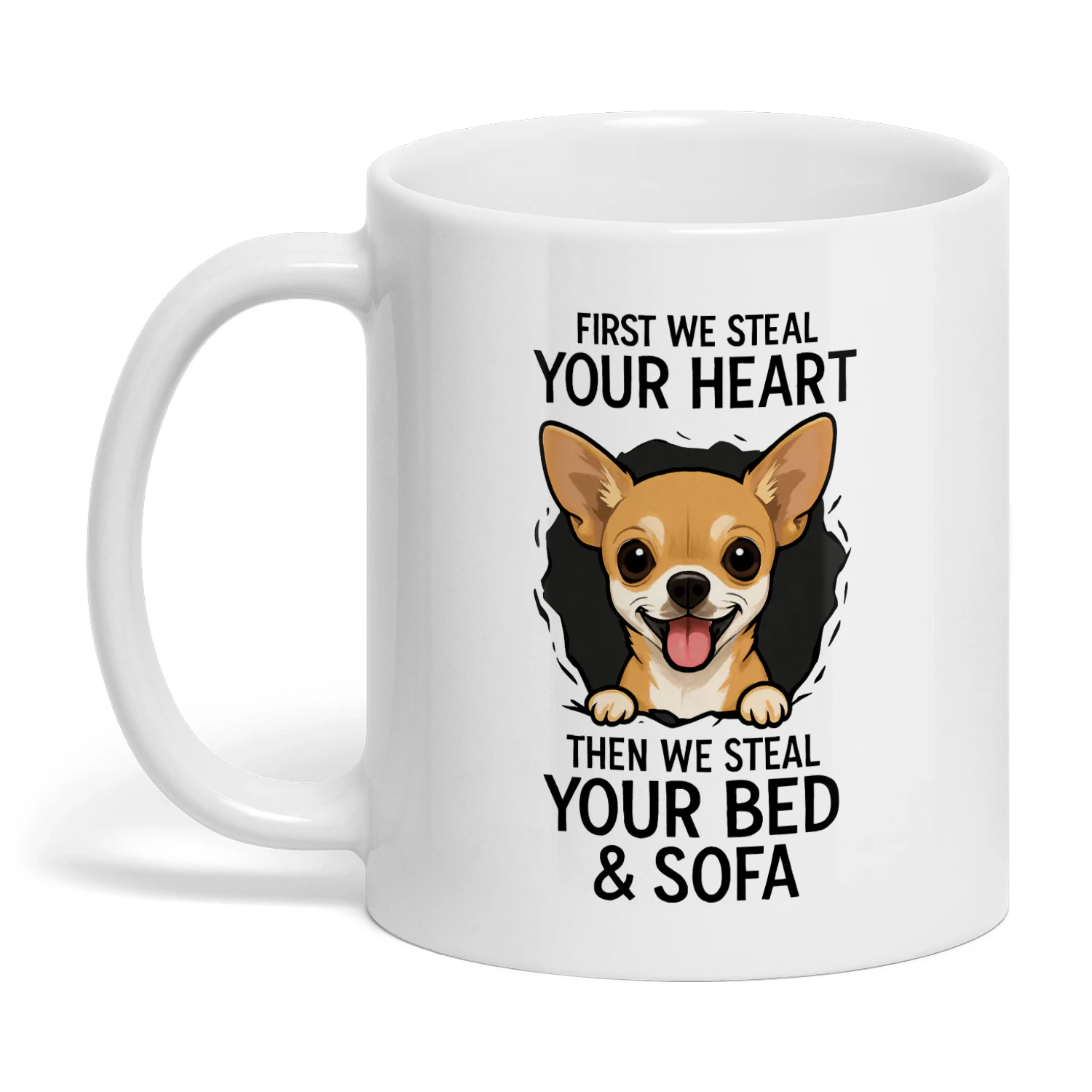 Sweat-shirt "First We Steal Your Heart Then We Steal Your Bed" Chat - Unisexe, Marque Gildan/Port/Jerzees, Neuf Sans étiquettes