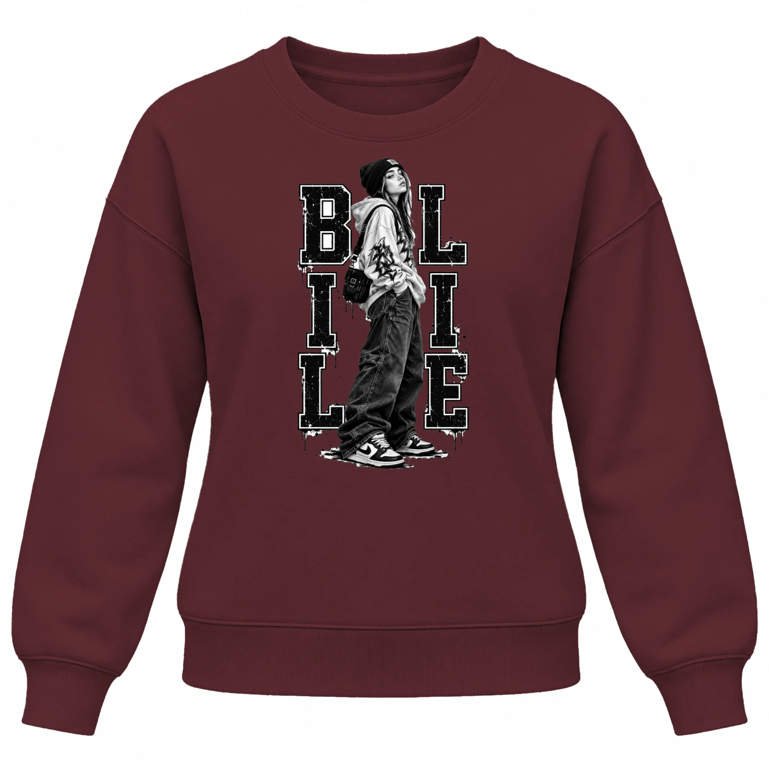 Billie Streetwear Graphic Sweatshirt – Urban Edge & Vintage Music Art Apparel