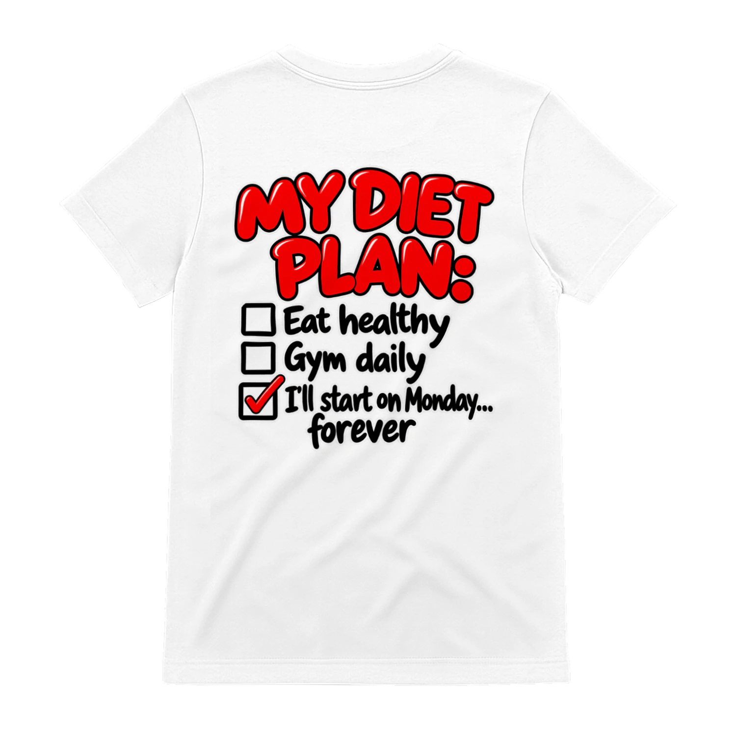 "My Diet Plan" Funny Relatable Gym & Diet Quotes Unisex T-Shirt