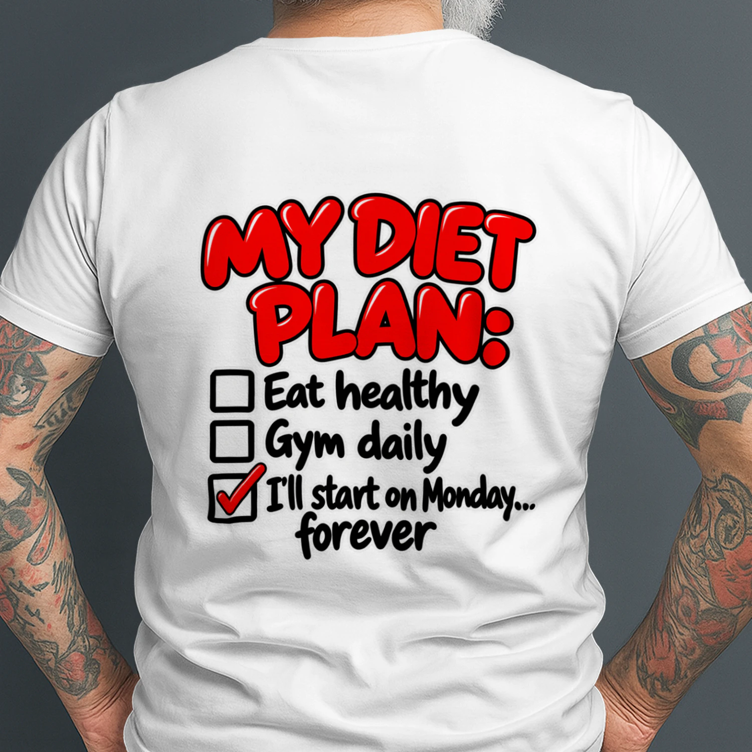 "My Diet Plan" Funny Relatable Gym & Diet Quotes Unisex T-Shirt