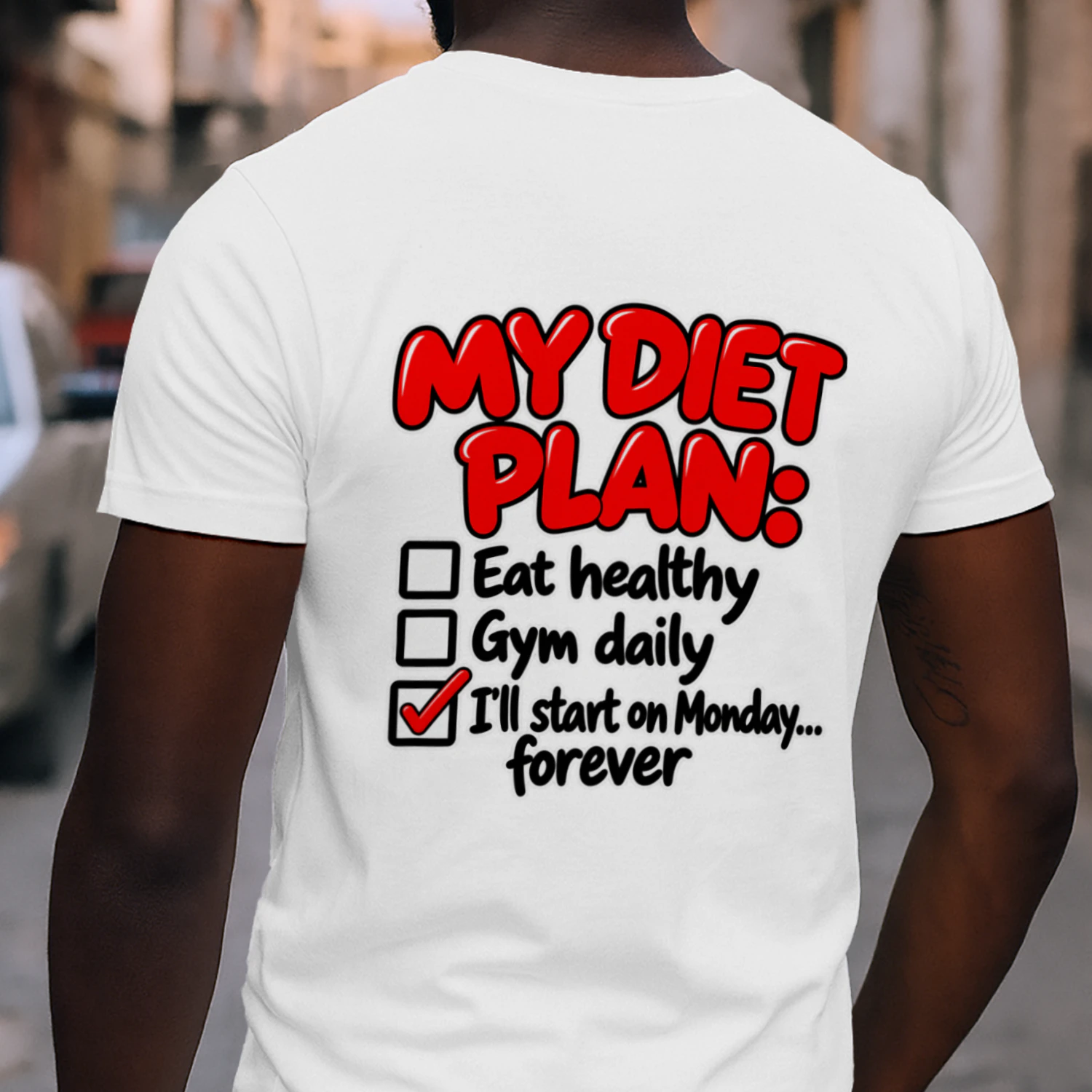 "My Diet Plan" Funny Relatable Gym & Diet Quotes Unisex T-Shirt