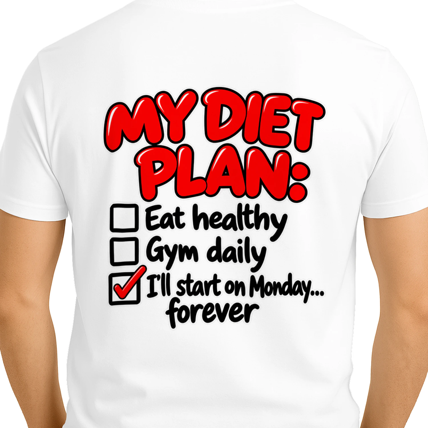 "My Diet Plan" Funny Relatable Gym & Diet Quotes Unisex T-Shirt
