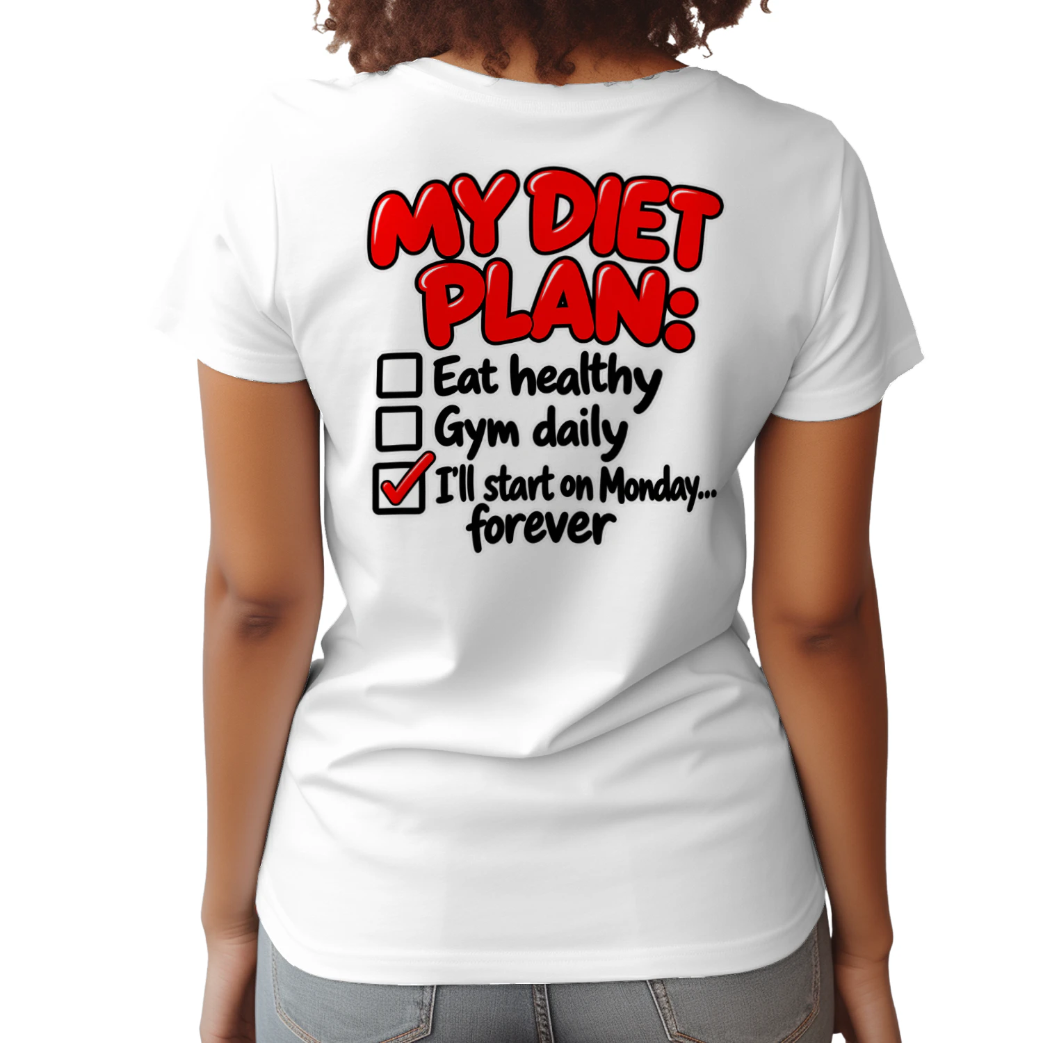 "My Diet Plan" Funny Relatable Gym & Diet Quotes Unisex T-Shirt