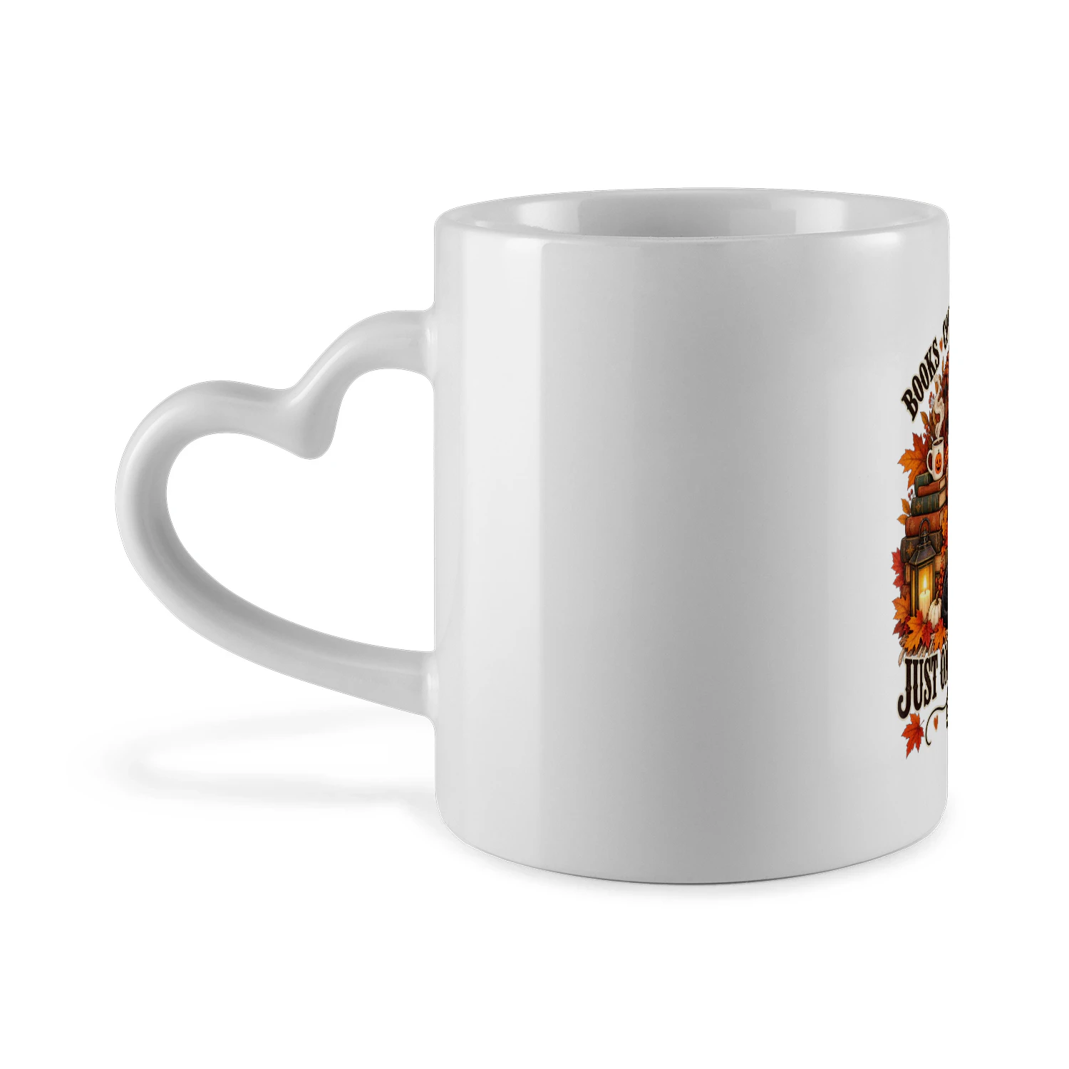 Spooky Reading Heart-Shaped Mug - Just One More Chapter Before Bed