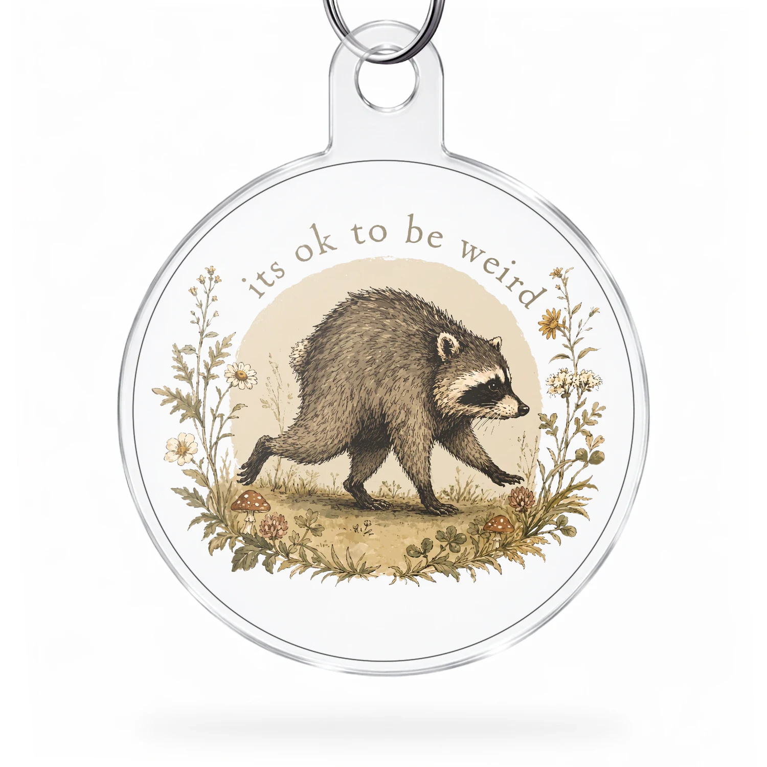 It's Ok To Be Weird Jimothy Keychain - Circle