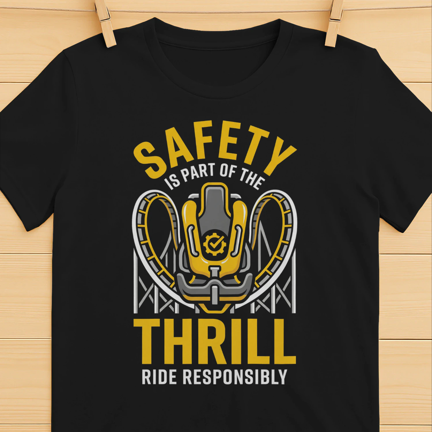 Roller Coaster Safety Awareness Shirt - Ride Safe Graphic Tee